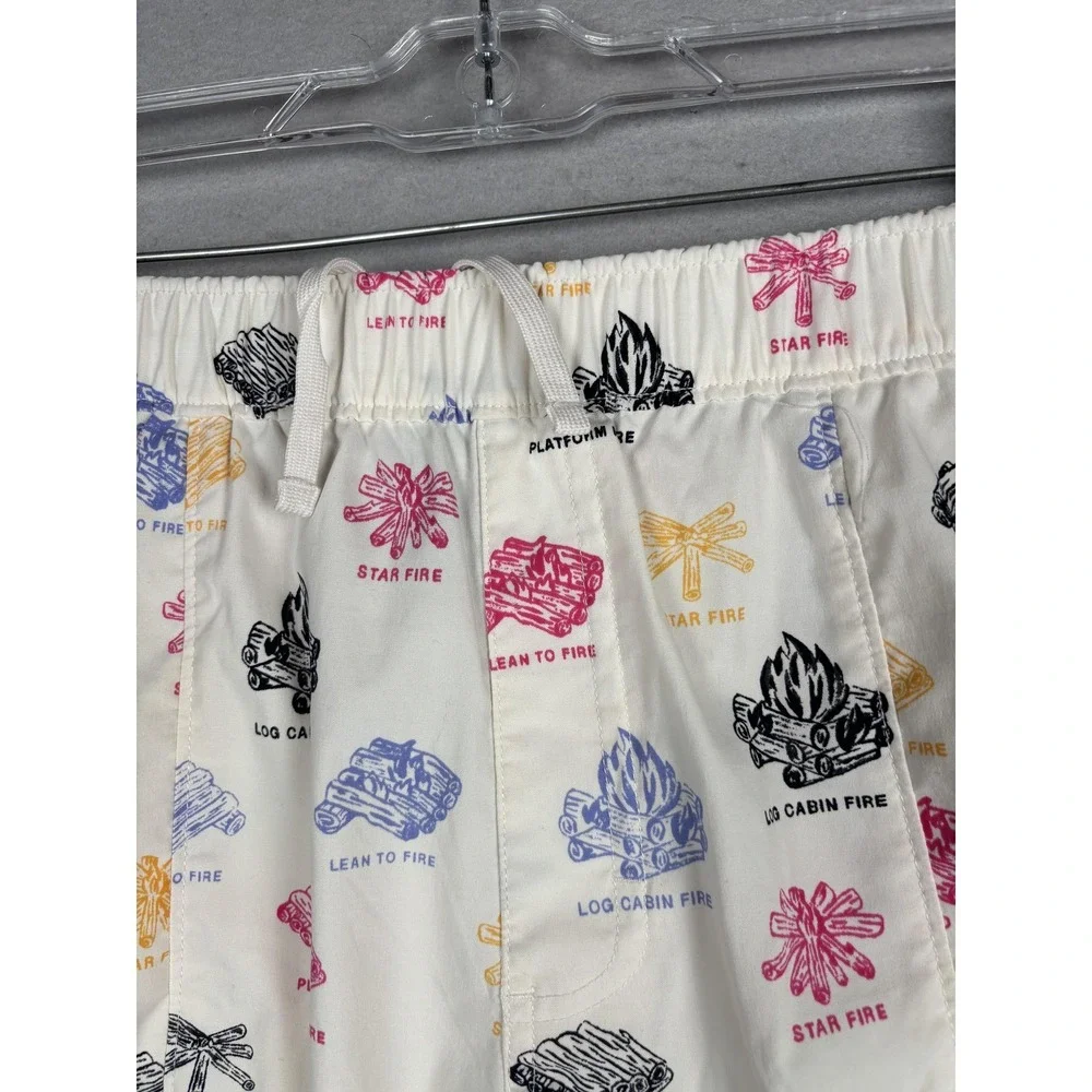 The North Face Swim Trunks Shorts Mens Medium White Campfire Print Camping Beach